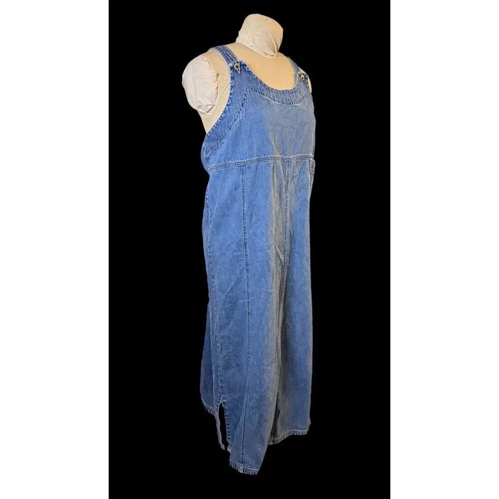 Paul Harris Denim Maxi Dress XL Blue Jean Denim Overall Minimalist Basic - Picture 4 of 11